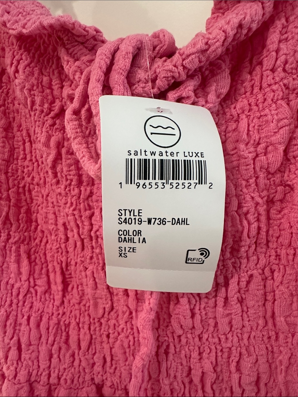 saltwater LUXE Dahl Pink Textured Spaghetti-Strap Dress - Picture 2 of 4